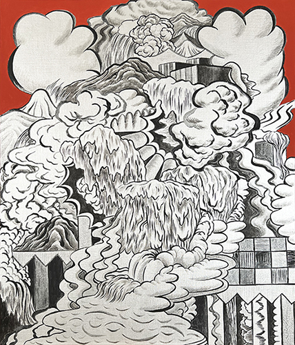 Landscape with buildings 